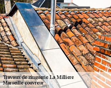 L'installation pour les gouttières à La Milliere dans le 13104